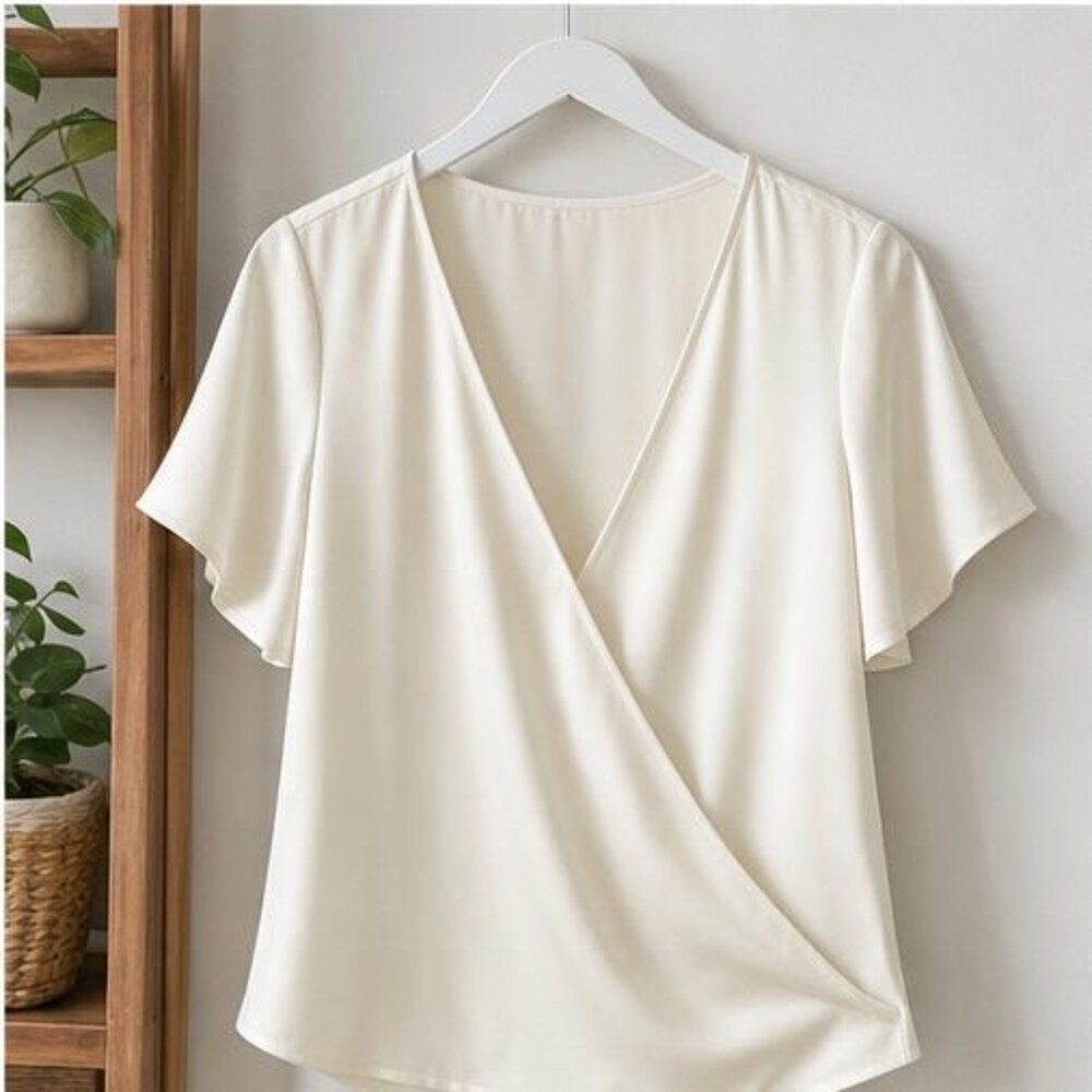 Cream Ruffle Blouse